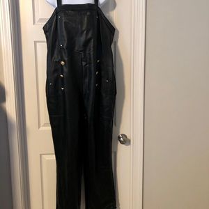 Black leather look Jumpsuit